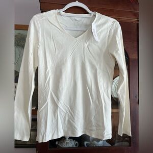 New with tag Chico’s off white long sleeve top 0 S/4